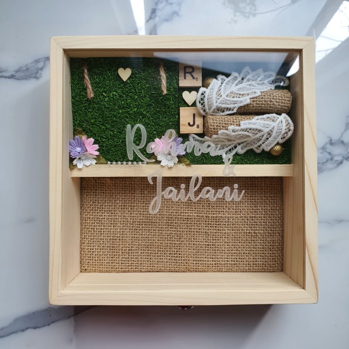 Kotak Mahar Kayu Tempat Perhiasan Kotak Seserahan Kado Lamaran