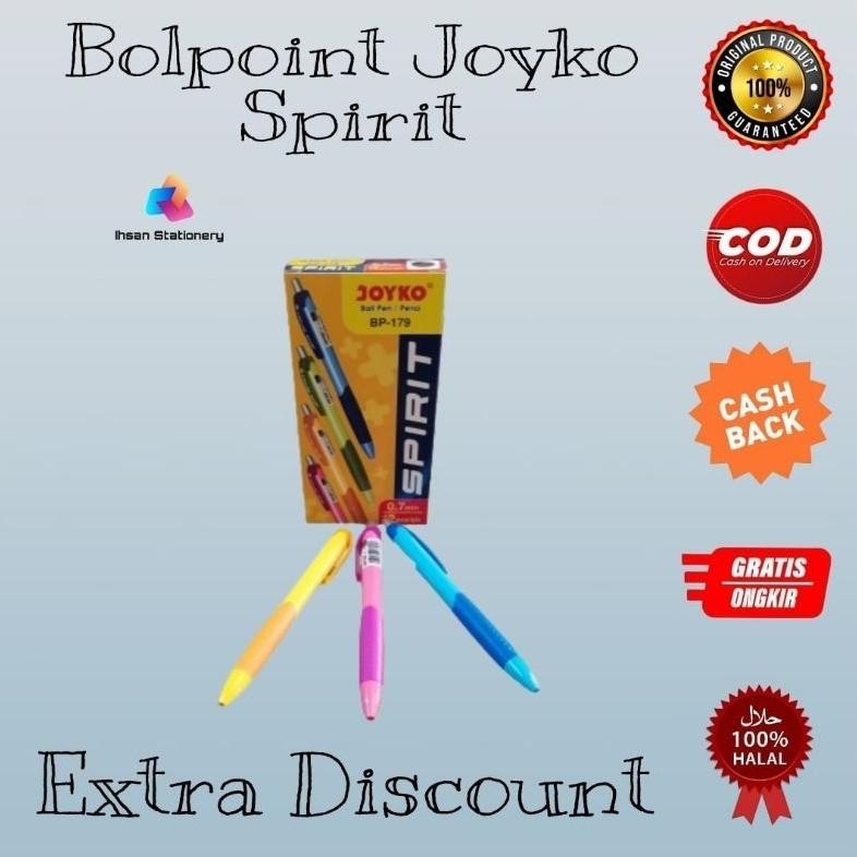 

er-90 Ballpoint Joyko Spirit Isi 12 Pcs (1 Lusin) Berkualitas