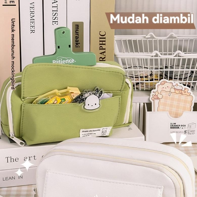 

ad-77 Kotak Pensil Kanvas Multiwarna Kotak Pena Estetika Kapasitas Besar Korea Perlengkapan Penyimpanan Alat Tulis Siswa Sekolah Termurah