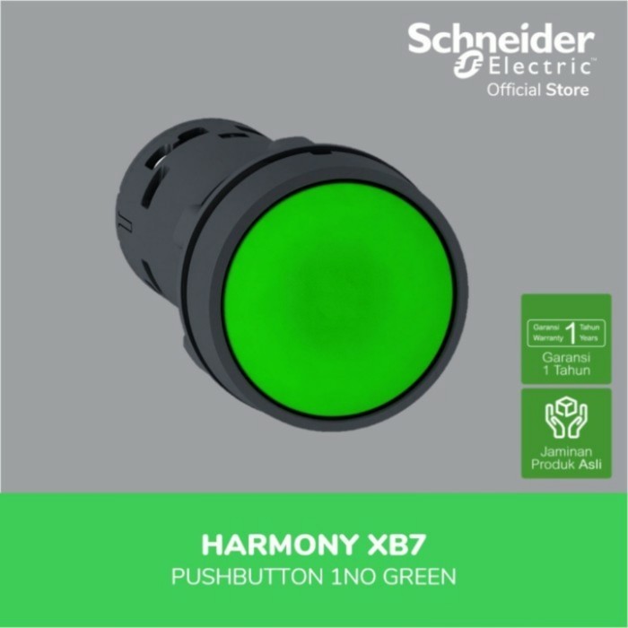PUSH BUTTON XB7NA31 / XB7EA31 HIJAU 22MM 1 NO HIJAU XB7-NA31 HIGH QUALITY