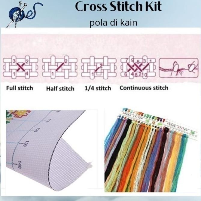 Paket Kristik JUMBO besar DIY Cross Stitch Jahit- KRISTIK ukuran besar