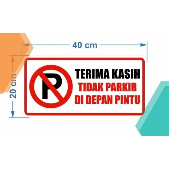 

Hnfh03 Rambu Plang Dilarang Parkir Di Depan Pintu 40 X 20 Cm Plat GVS