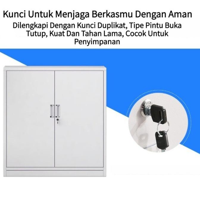 Lemari Arsip Filling Kabinet Pintu Buka Tutup Kaca Furnibest