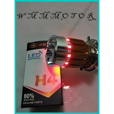 LAMPU HID 3 LED H4 PLUS ANGAL AS 7WARNA VIXION-BYSON-CB150-SCOPY NEW-