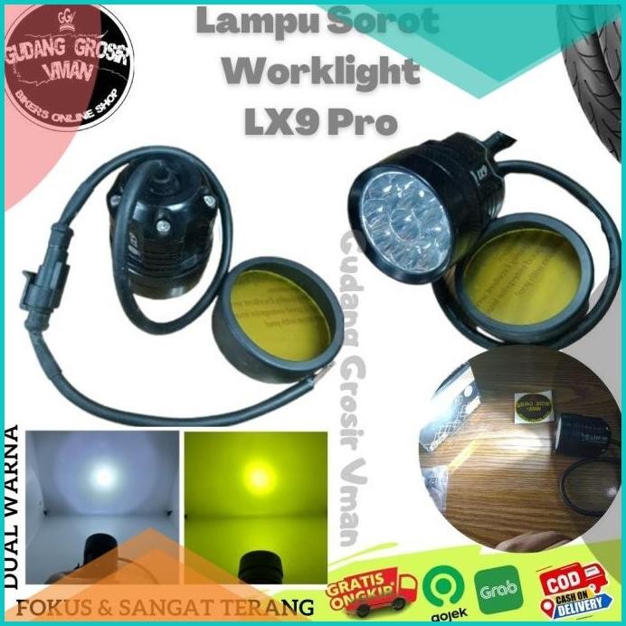 Lampu Sorot LX9 Lampu Worklight Premium Dual Warna Lampu Tembak Cree