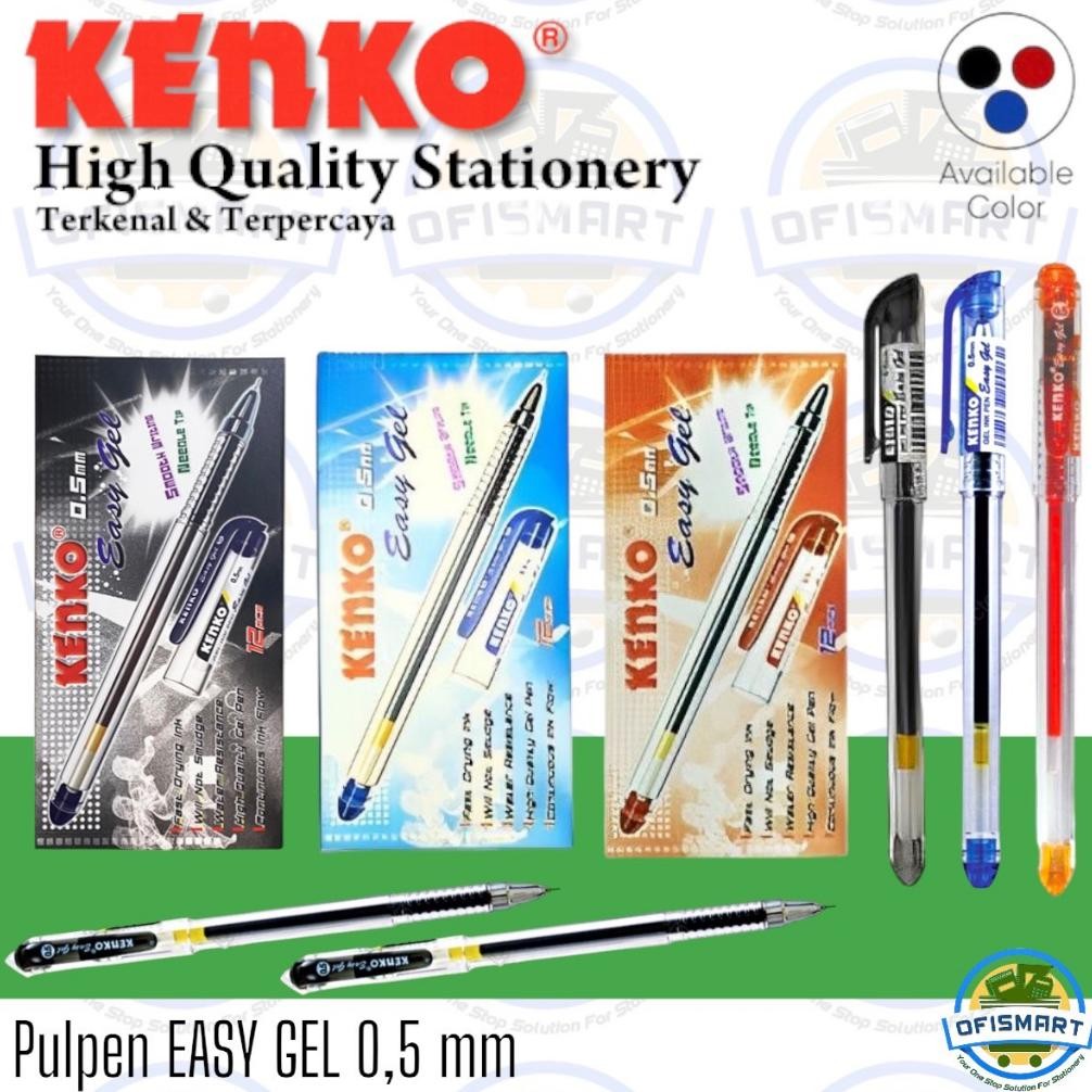 

rt-69 Kenko Gel Pen Easy Gel 0,5mm | @1Ktk=12PCs Berkualitas