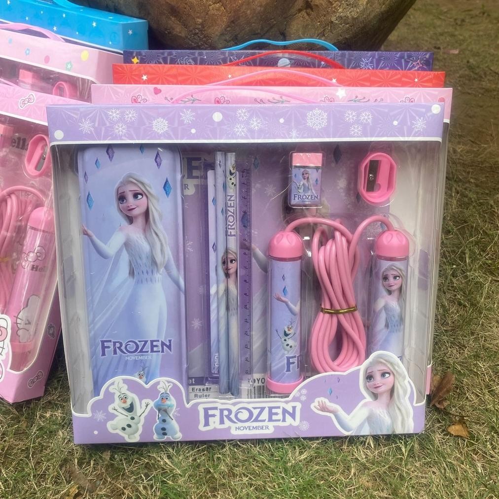 

uk-75 Kotak Pensil Anak Set 7In1 Stationery Untuk Hadiah Anak / Sekolah / Kotak Pensil Karakter Murah / Alat Tulis Termurah