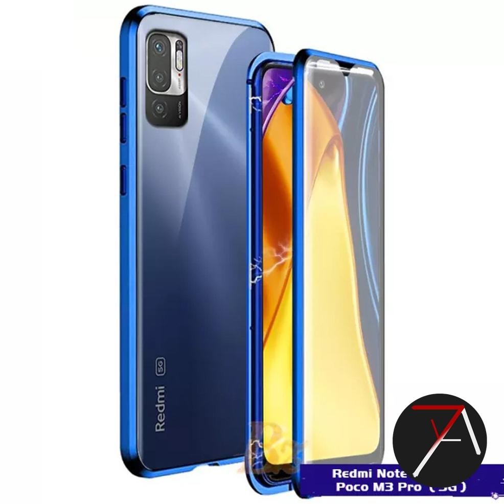(PROMO) Xiaomi Redmi Note10 Note 10 5G Double Side Glass Magnetic Case Cover Casing Depan Belakang