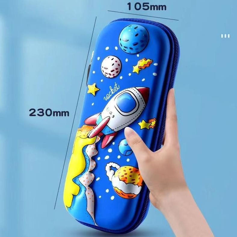 

rq-56 Kotak pensil pola kartun 3D/tempat pensil aesthetic Premium