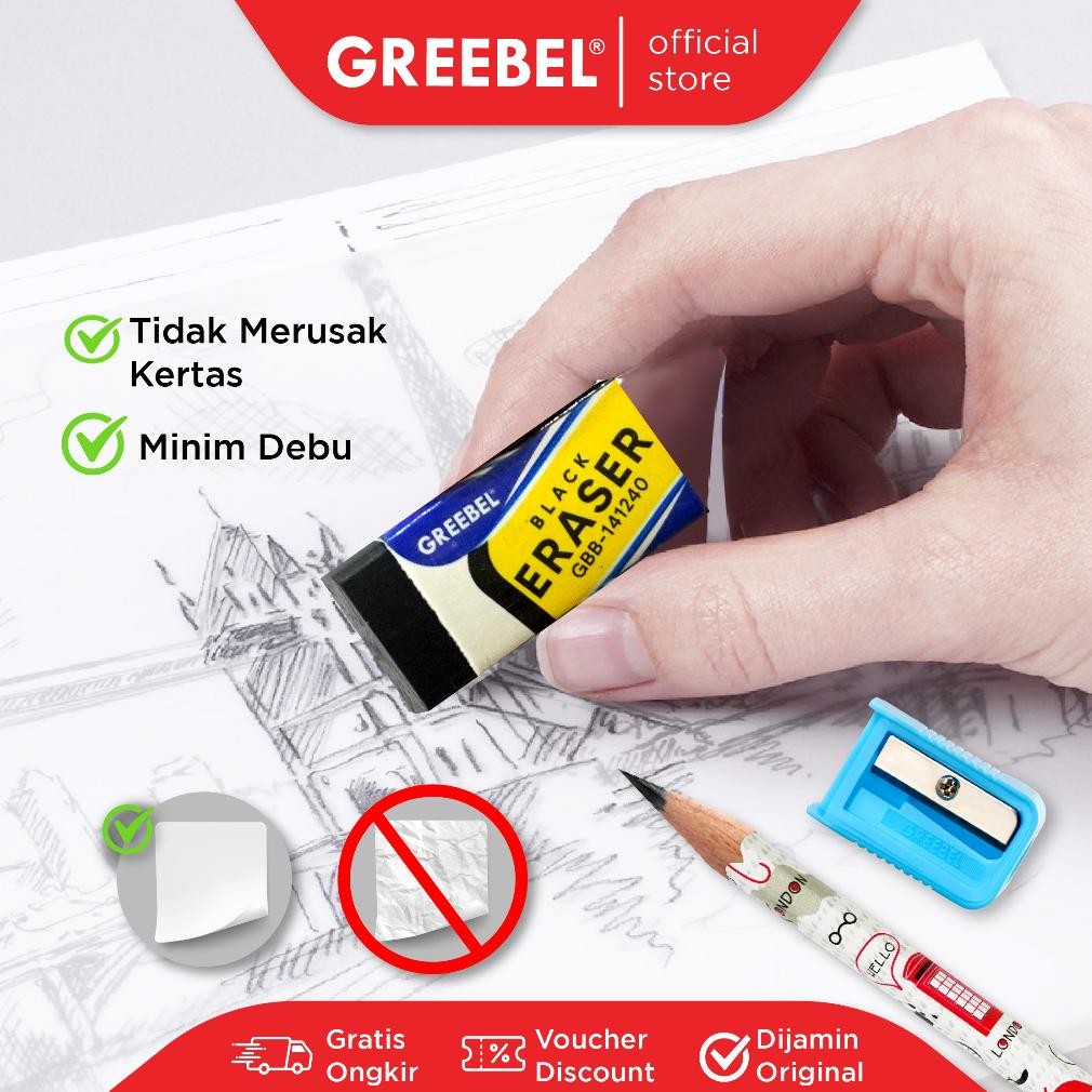 

aq-54 GREEBEL Tempat Pensil Lengkap Alat tulis Stationery Set (SET PENCIL CASE 202308-102) / Paket Alat Tulis Viral