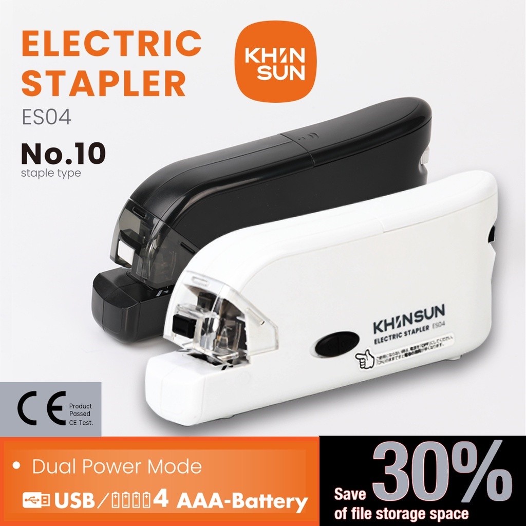 

KHINSUN Stapler Listrik Mesin Stapler Otomatis Baterai No.10 Staples Kertas Stapler Perlengkapan Kantor Sekolah |4FC5287C|