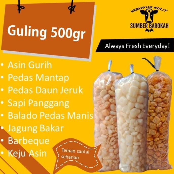 Kerupuk Kulit Sapi Asli Matang 500 Gram | Krupuk Rambak Sapi | Jangek