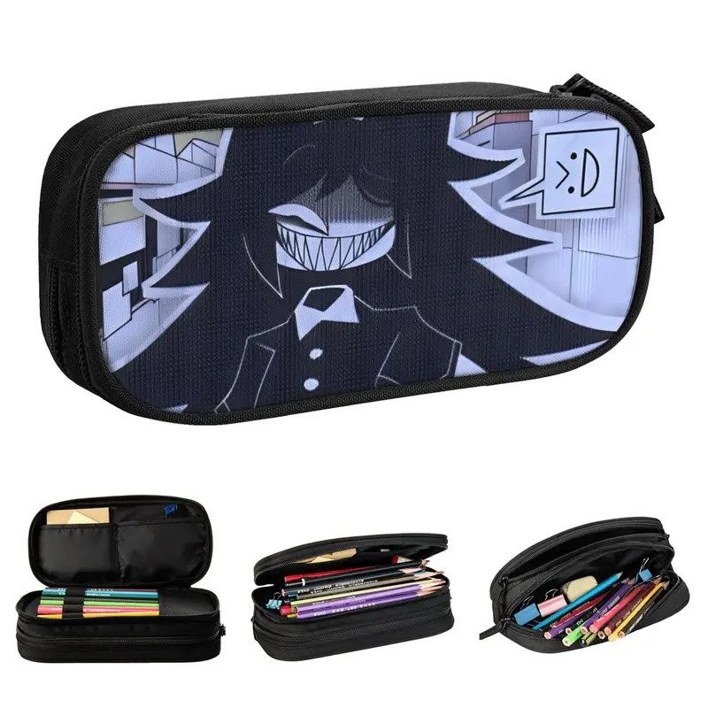 

Anime Miss Circle Pencil Cases Fundamental Paper Education Pencil Pouch Pen Box for Student Large Storage Bags Zipper Stationery BRTW