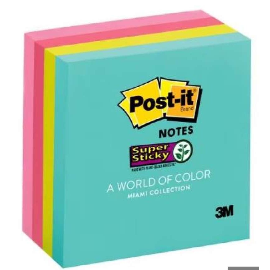 

Gramedia Cirebon - 3M POST IT STICKY NOTES MIAMI- 3 PADS/PACK- 3X3