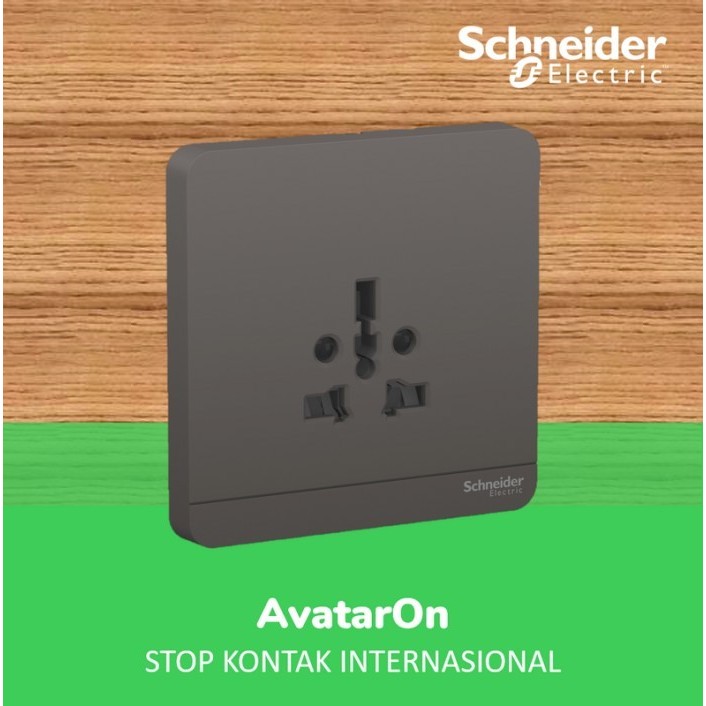 SCHNEIDER AVATARON INTERNATIONAL SOCKET 16A DARK GREY E83426TS_DG
