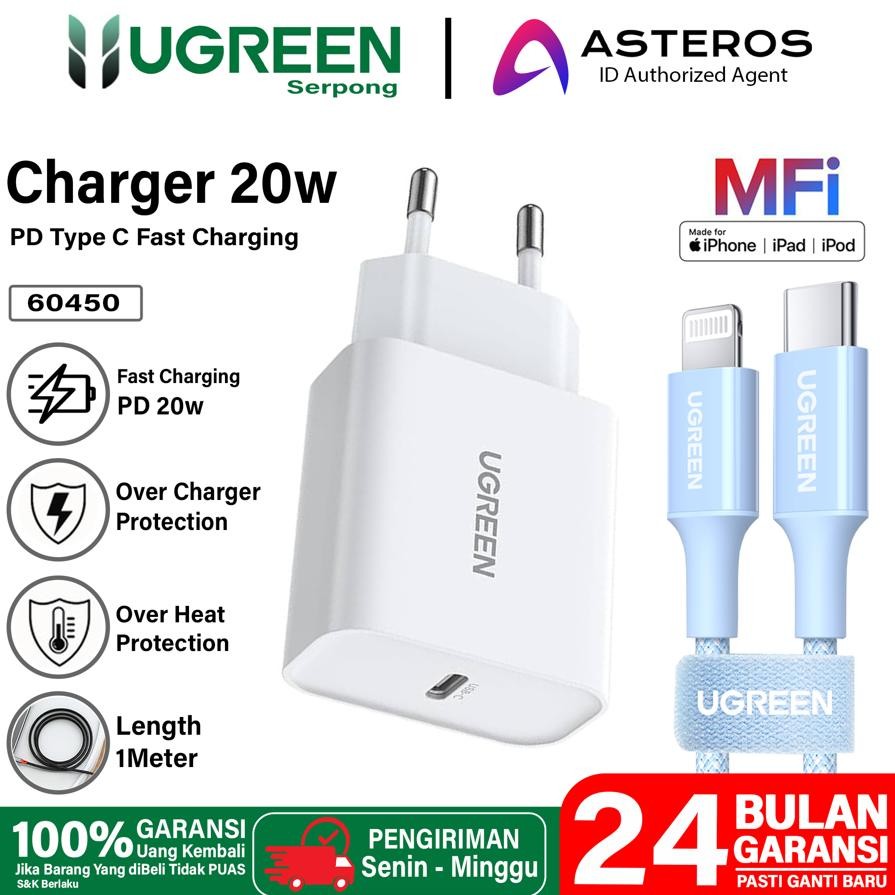 Promo Ugreen Charger Iphone Mfi Fast Charging Type C To Lightning Untuk Iphone X 11 12 13 14 Pro Max