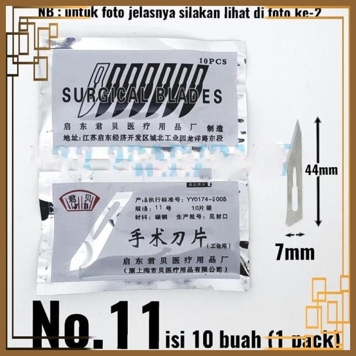 

[WGL] Refill Mata Pisau No.11 isi 10pcs for Servis IC Ukir Surgical Blade