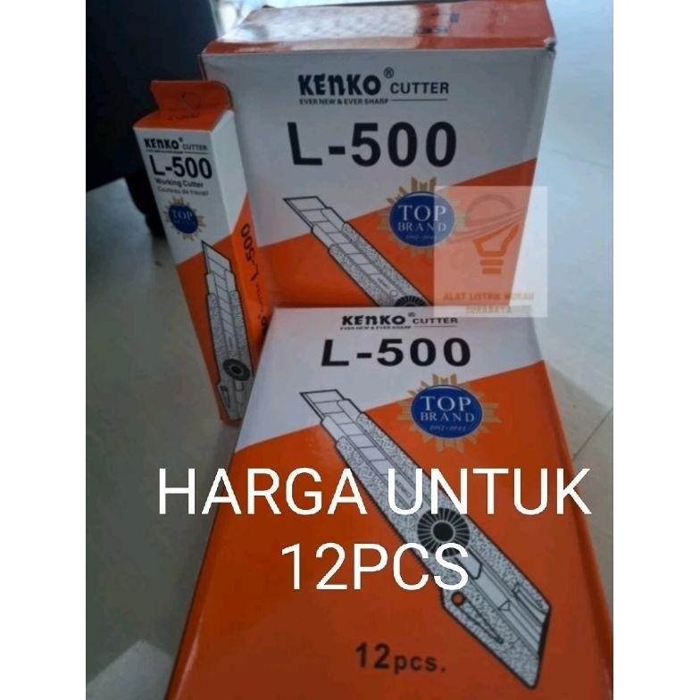

Original Cutter Kenko Besar L-500 1 Lusin// Cutter Vanco 1 Lusin (12Pcs) / Cutter Grosir Murah Meriah Murah