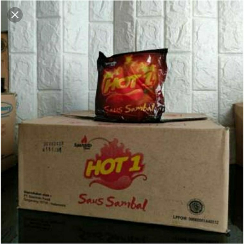 

Saos Sambal Hot1 Stick / Hot 1 sachet Per Dus Isi 20Pack x 24Pcs Khusus Cargo Dan Expedisi