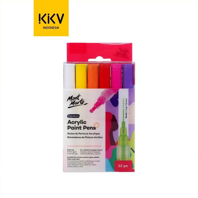 

Murah Kkv - Mont Marte Mpn0130 Acrlic Paint Pen Spidol Akrilik 12 Set Mega Sale