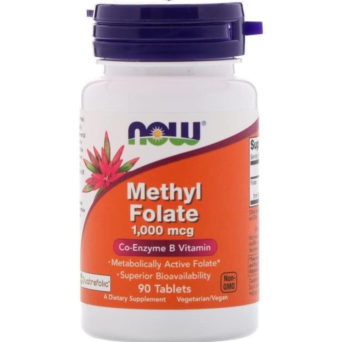 Now Foods Methyl Folate 1000mcg 90 tablets vitamin B co-enzyme folic