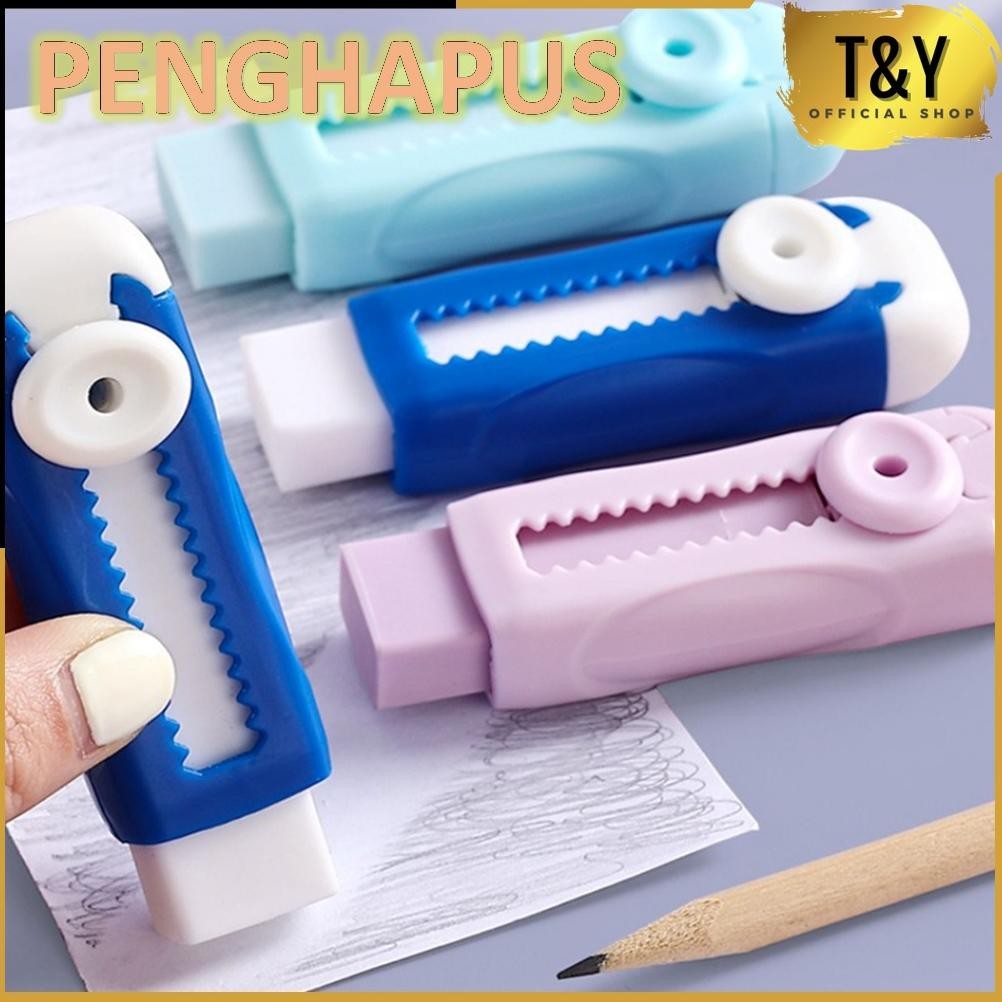 

T&Y Penghapus Mekanik Lucu Penghapus Pensil Dorong Warna Pastel Mechanical Eraser Push & Pull Retractable Perlengkapan Sekolah Anak Sliding Eraser Hapusan Mekanik Warna Lucu Tidak Meninggalkan Serpihan
