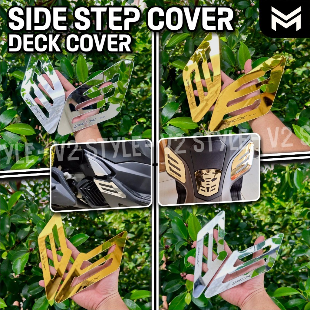 AKSESORIS HIASAN SISI SAMPING PCX 160 VARIASI STEP MOTOR YAMAHA PCX MODERN DESIGN LAPISAN PELINDUNG