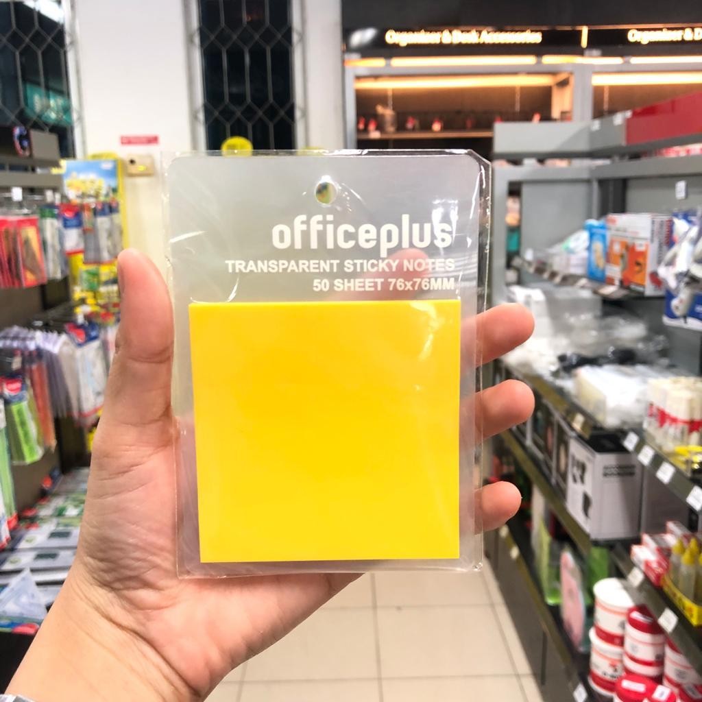 

Gramedia Cirebon - OFFICE-P STICKY NOTE TRANSPARENT 3X3` YELLOW 50SHT