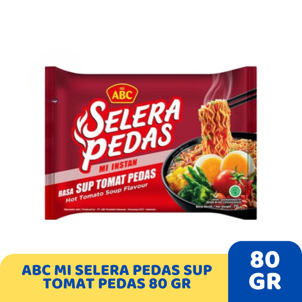 

ABC MI SELERA PEDAS SUP TOMAT PEDAS 80 GR