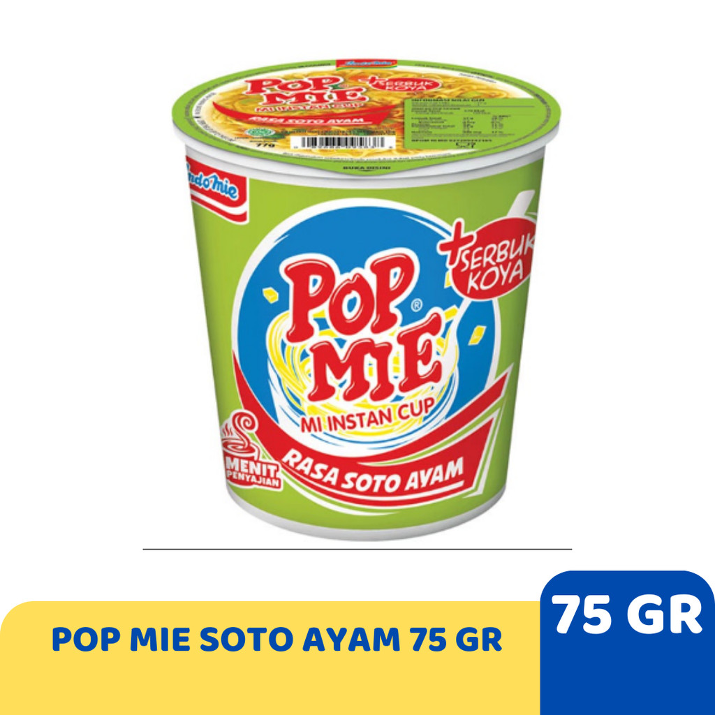 

POP MIE SOTO AYAM 75 GR MIE CUP