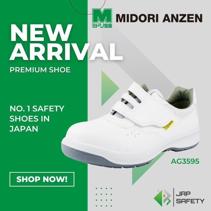 Sale Midori Anzen Ag3595 White Sepatu Safety / Safety Shoes