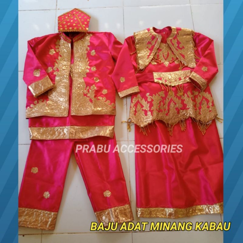 baju adat Minang kabau/baju adat Padang/baju tari/baju karnaval/baju pasangan/paut/tk/SD/SMP/sma
