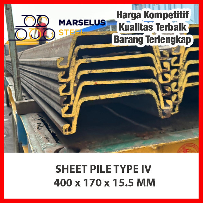 Sheet Pile Type Iii 400 X 125 X 13 Mm - Sni Full Berkualitas Forsale