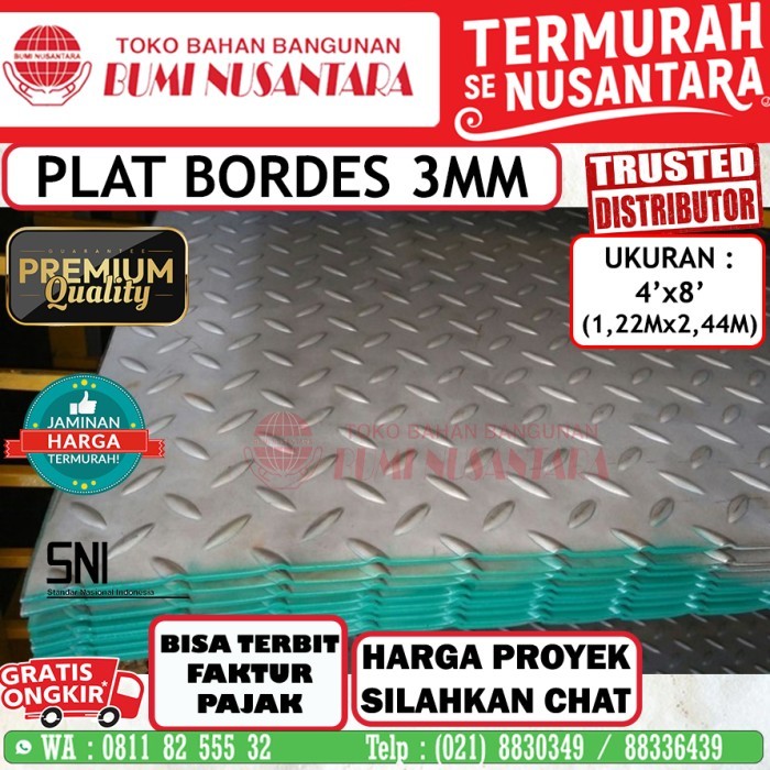 Plat Bordes 3Mm Ks Plat Besi Plat Ezyer Plat Lembaran Baru