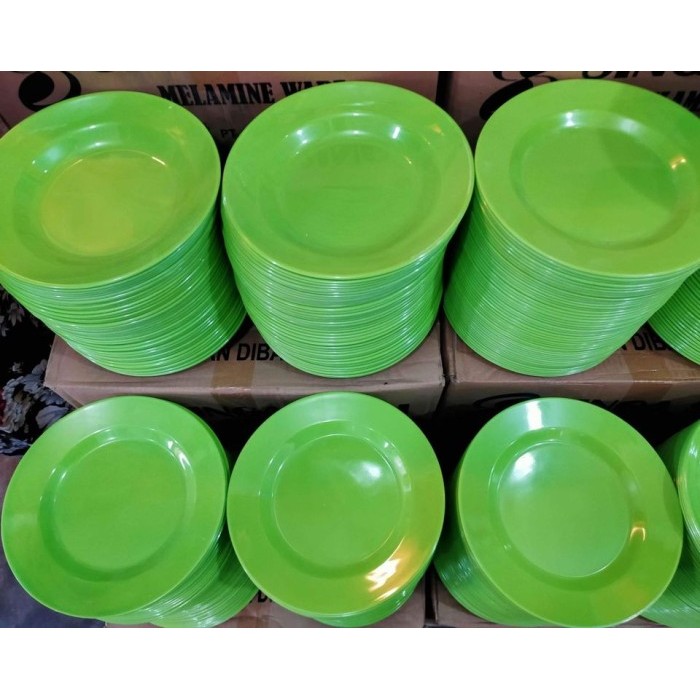 Haehae Piring Makan 9 Melamin Tebal / Piring Murah 1 Lusin Batam