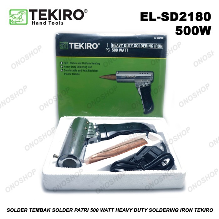 SOLDER TEMBAK SOLDER PATRI 500 WATT HEAVY DUTY SOLDERING IRON TEKIRO