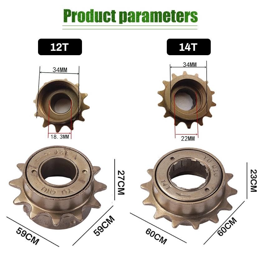 Komponen & Aksesoris Sepeda 12/14T Freewheel Gir Gear Sprocket Sepeda Single Speed