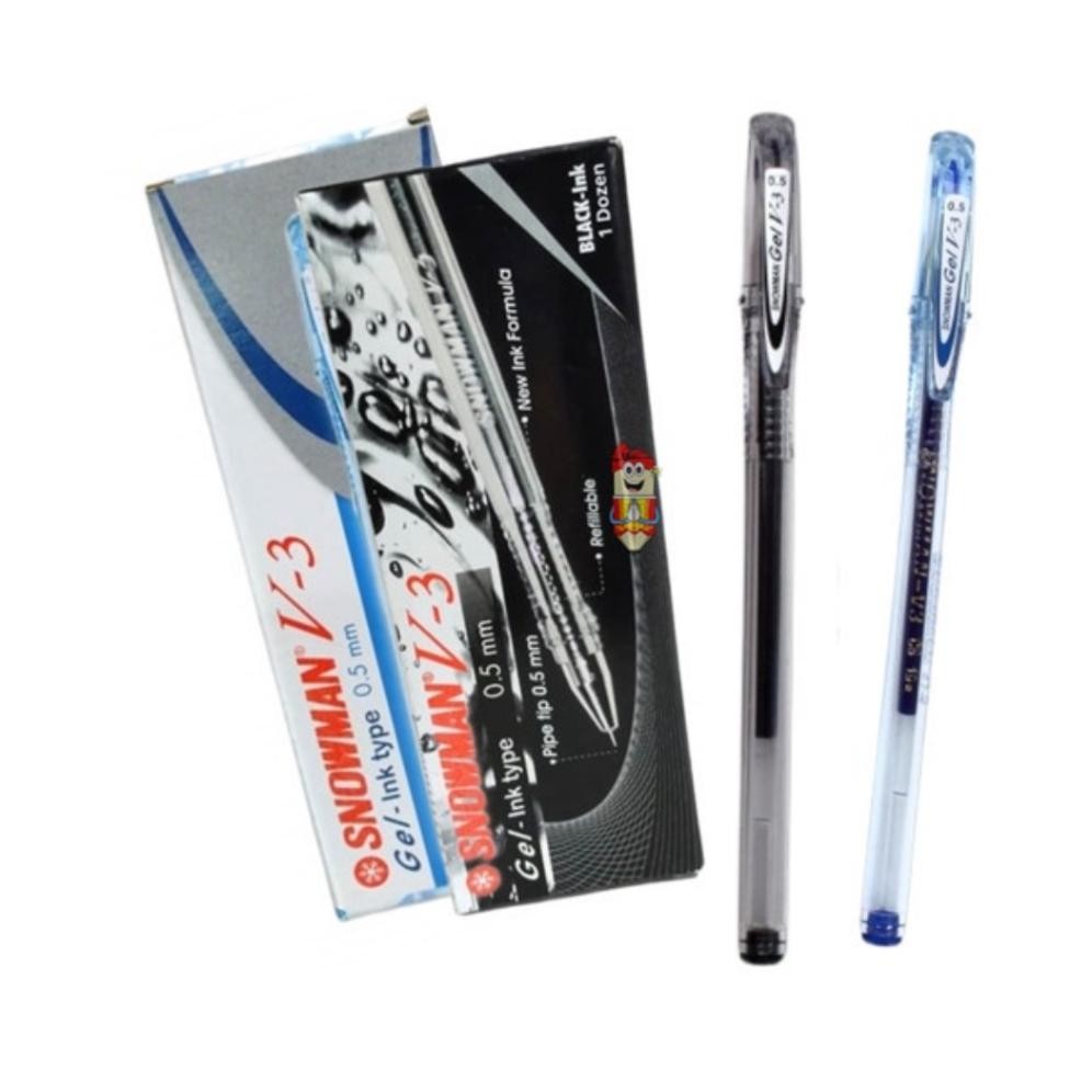 

yt- Pulpen Snowman 1 Lusin/ Snowman V1/ V3/ V4/ V5/ V7/ V8 Terlaris