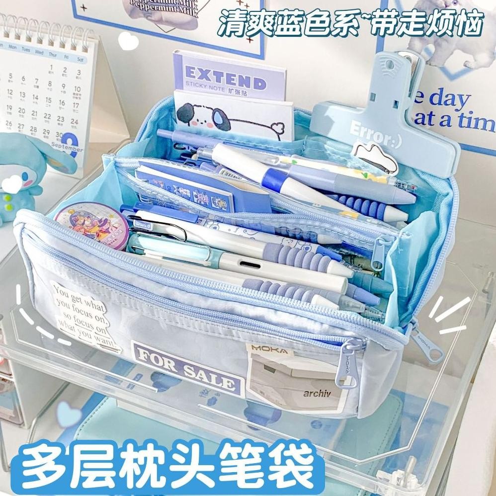 

ryu-56 Tempat Pensil Super Jumbo Warna Pastel Aesthetic 180 derajat zipper PC0207 Viral