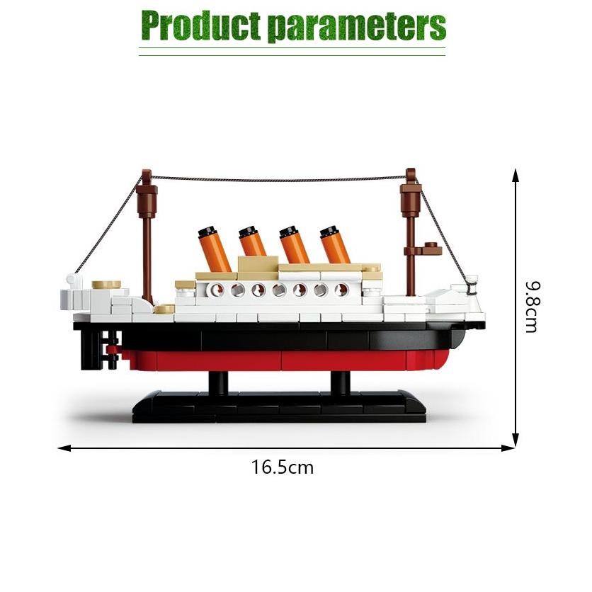 Mainan Balok Kapal Titanic 3D Puzzle Block Brick DIY Mainan / Bricks Kapal Titanic Perahu