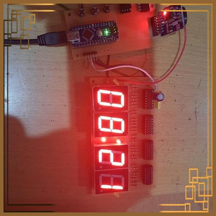 [SPL] PCB ARDUINO DRIVER 74HC595 595 SEVEN SEGMENT 1 INCH 4 DIGIT TIMER CA