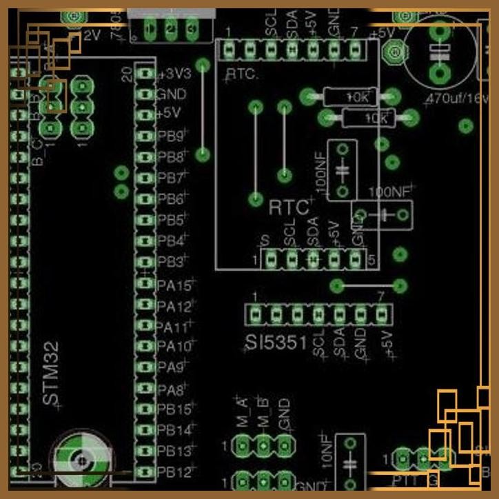 [SPL] PCB BITX VFO DDS SI5351 SI 5351 & STM32 STM 32 RTC TFT SPI 1.8" - 3.5"