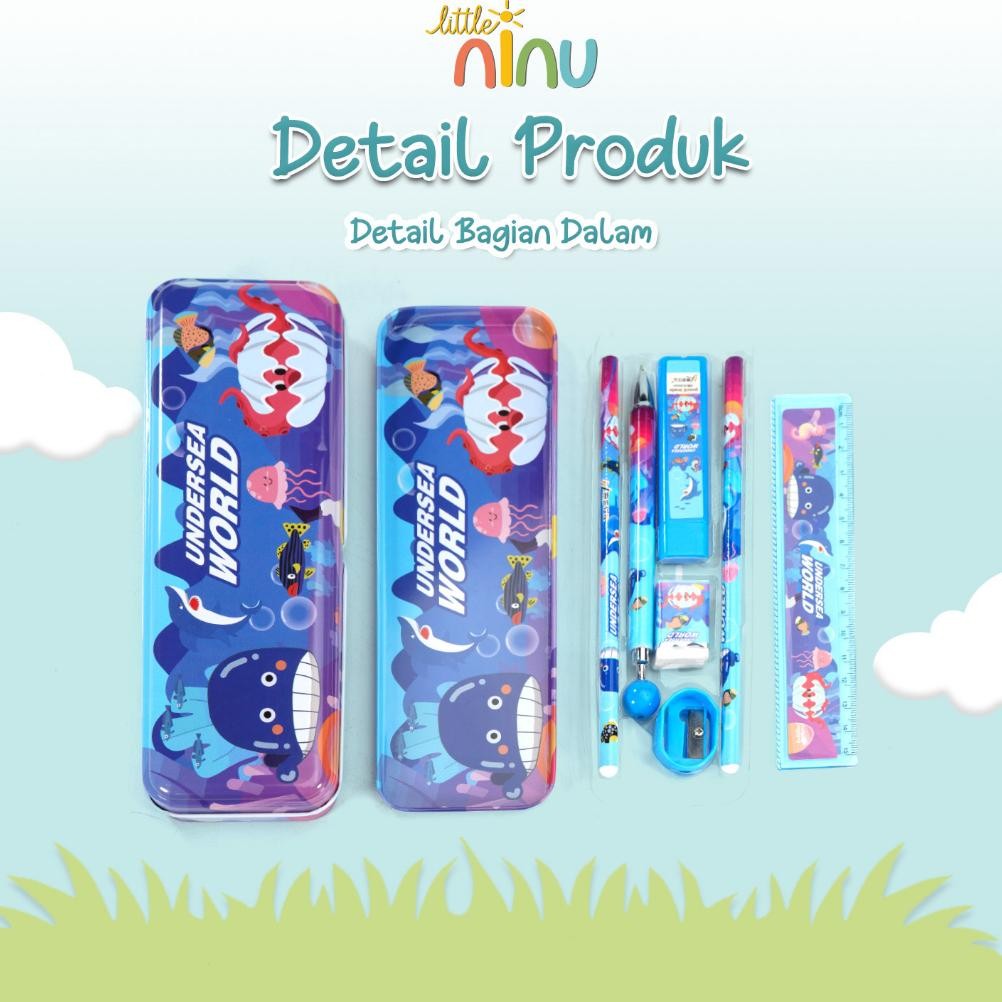 

yt- LITTLE NINU Stationary Set Paket Alat Tulis Perlengkapan Sekolah 8 in 1 Berkualitas