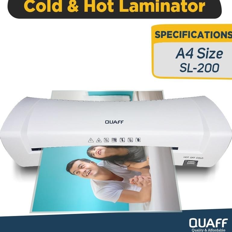 

uk-12 Mesin Laminasi merek QUAFF (MINI) ukuran A4 laminasi maksimal 125micSL-200 Berkualitas