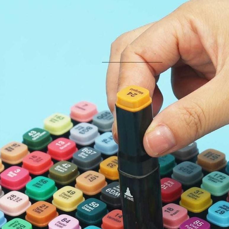 

VEX-2126 GOKIDO - KP172 SPIDOL WARNA WARNI SKETSA SPIDOL UMUM 1 SET SKETCH MARKER 2 TIP TOUCH MARKER SPIDOL ANAK 48 60 80 WARNA Premium