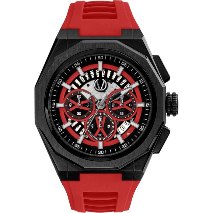 Jam Tangan CHRIST VERRA Pria Original CV 12189G-36 BLK/RED