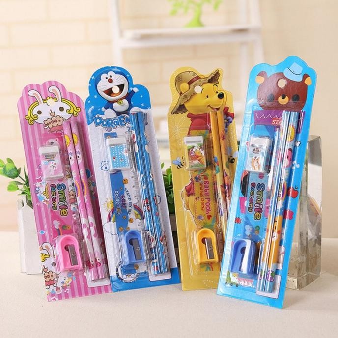 

fgh-56 Stationery Set 5 in 1 Alat Tulis Anak Sekolah Paket Alat Tulis Set Viral