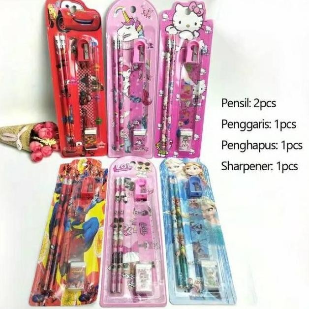 

Bisa COD GGT Stationery Set 5 in 1 Alat Tulis Anak Sekolah Alat Tulis Set Termurah