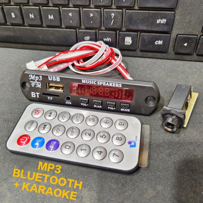 ```````] Kit MP3 Player + Bluetooth + MIC Karaoke + ECHO Rakitan Remote