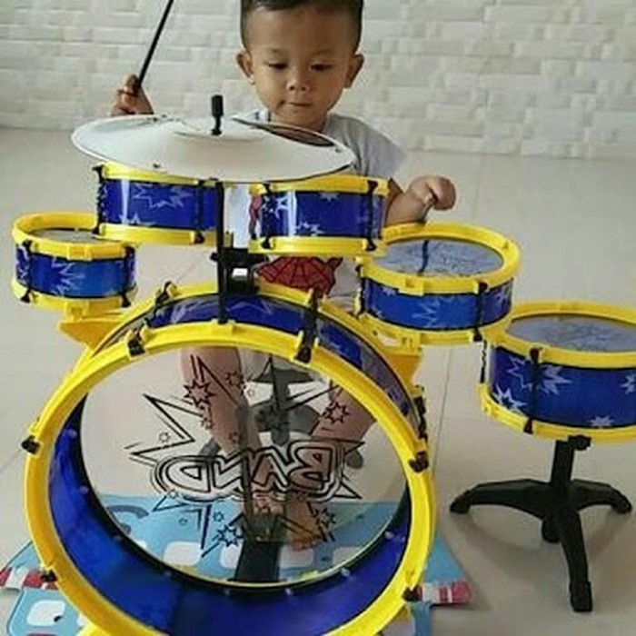 TERPERCAYA Mainan Edukasi Musikal Anak Set Alat Musik Dram Bend Drum Band Dramben
